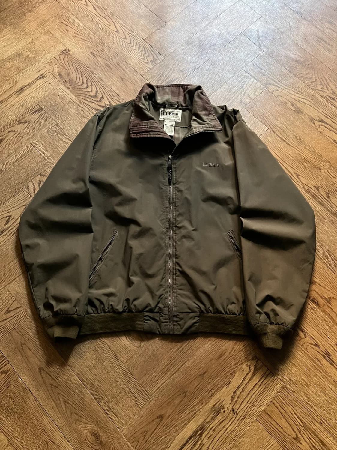 [L]엘엘빈 USA 카키 나일론 웜업 자켓 상품이미지1