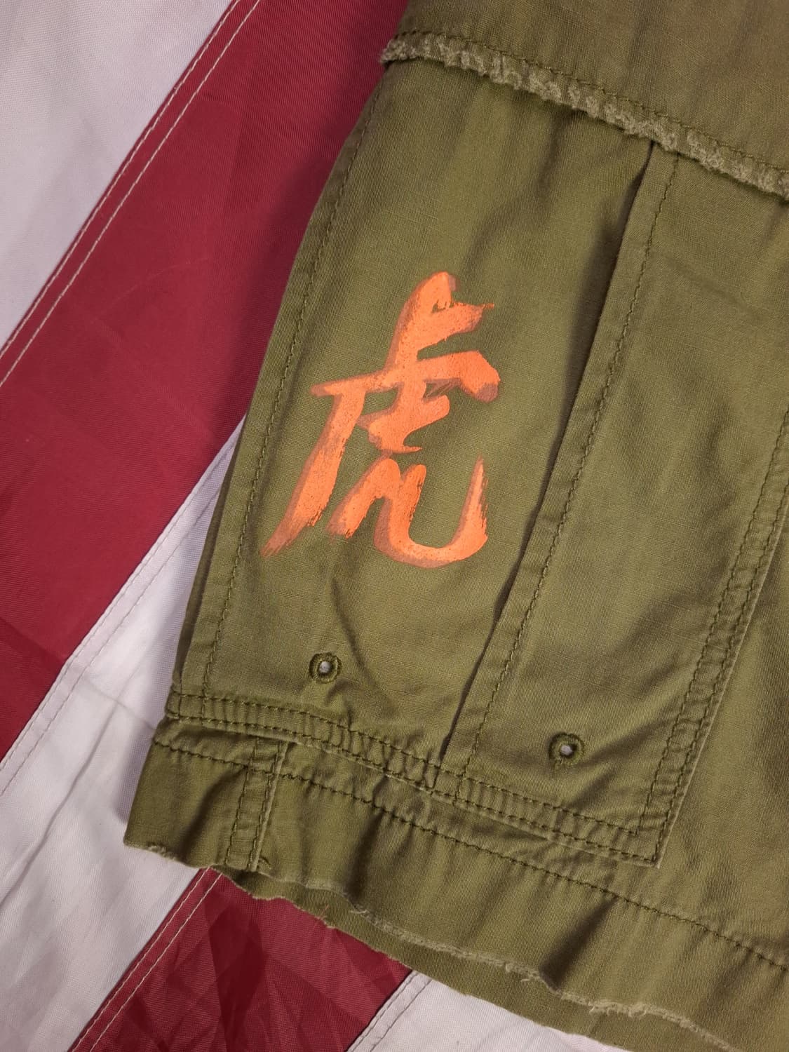 새제품급 오리지날 랄프로렌폴로 타이거 밀리터리 카고 반바지 상품이미지4