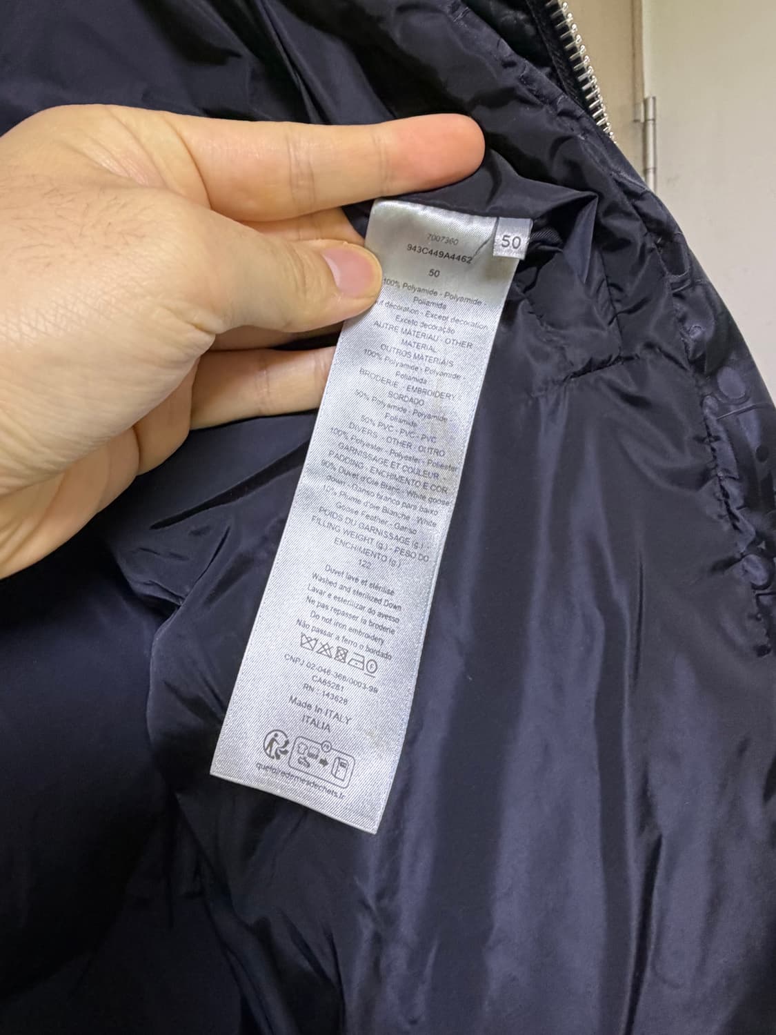 [50] 디올 오블리크 패딩 블랙 상품이미지7