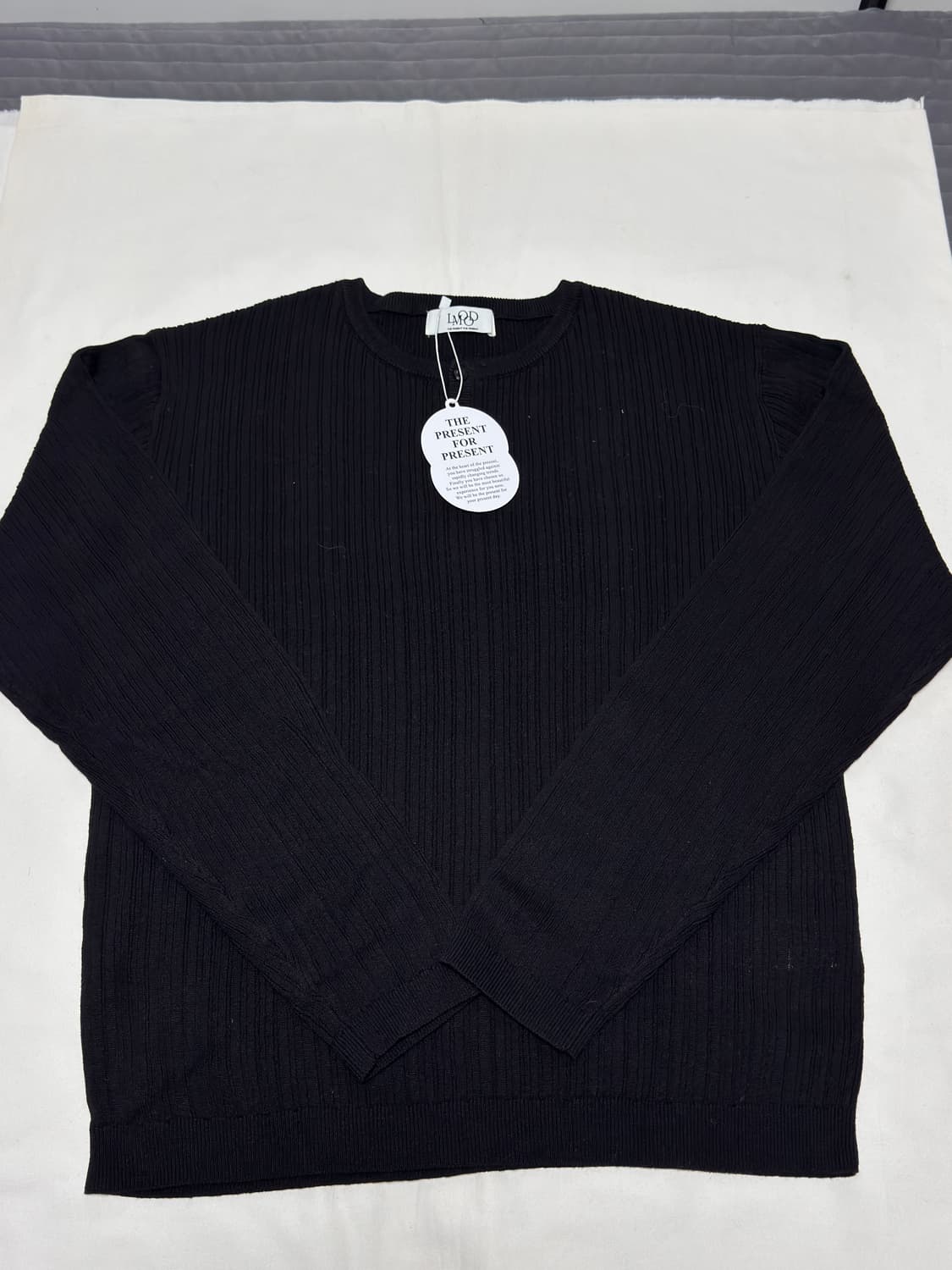 엘무드 / 버티컬 리브드 헨리넥 롱슬리브 니트 / 46 상품이미지2