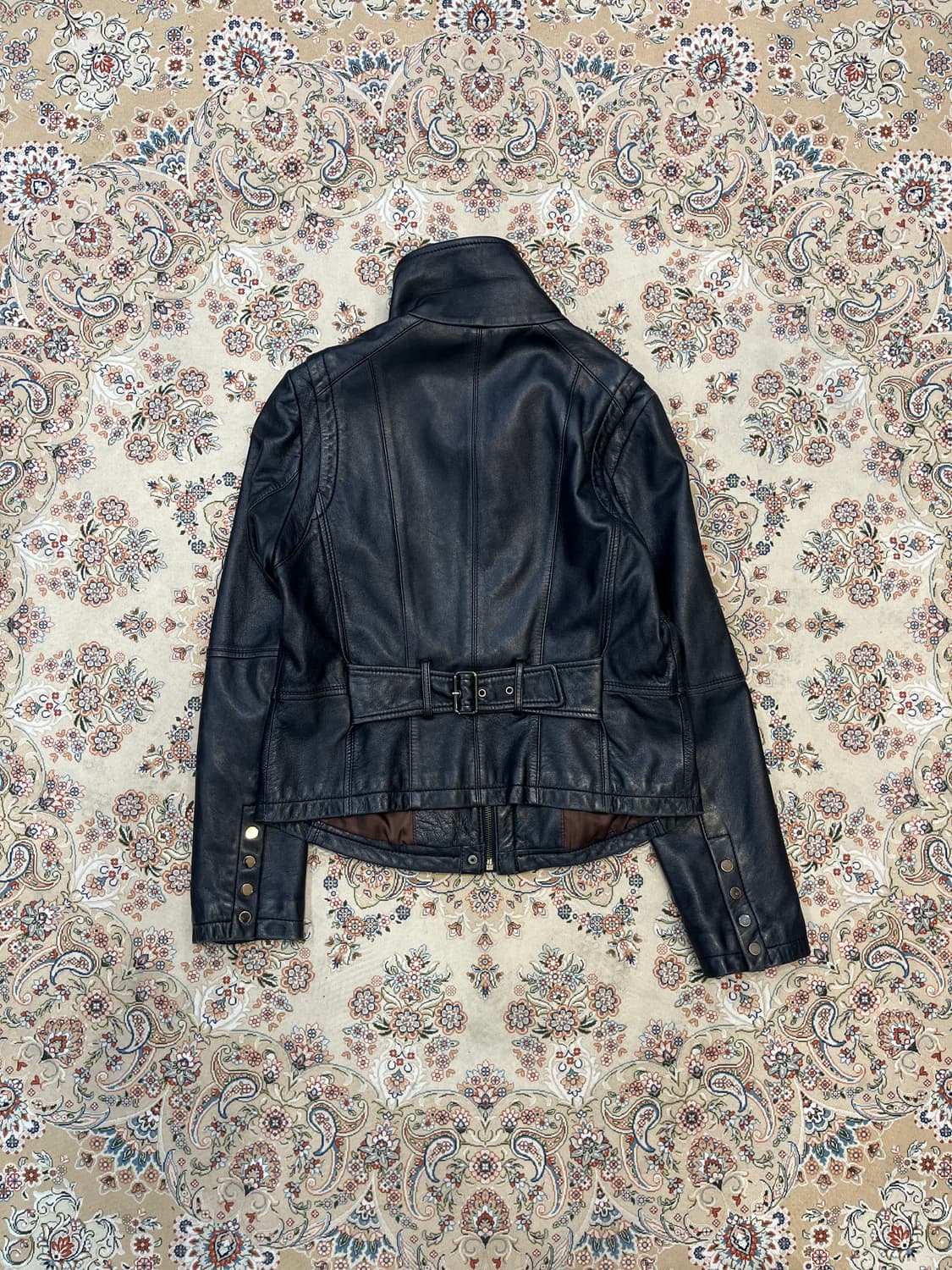 VTG 램스킨 하이넥 가죽 자켓 상품이미지6