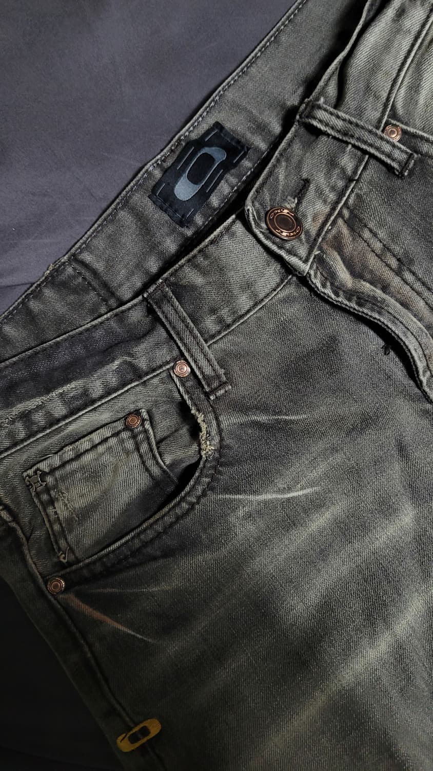 Oakley 회색 워싱 데미지 데님 팬츠 상품이미지2