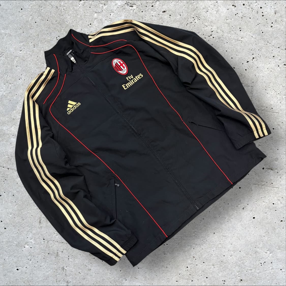 [XL] 10s 아디다스 AC밀란 블랙 트랙탑 자켓 B623 상품이미지1