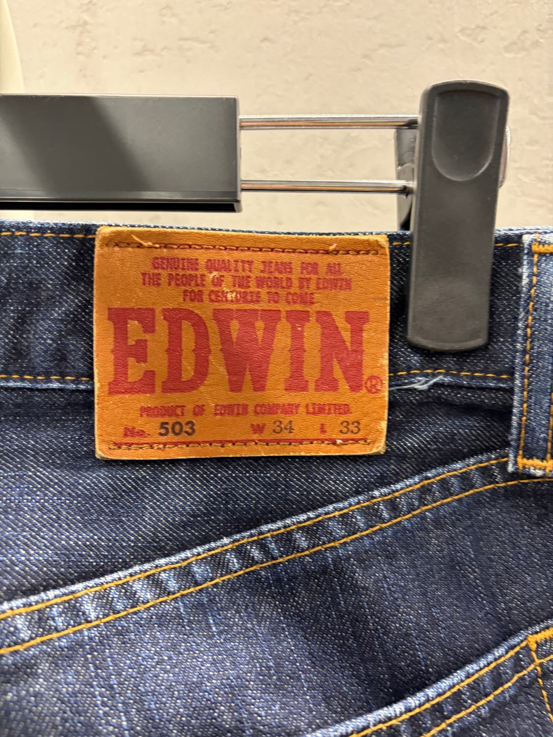 EDWIN 503 레귤러핏 청바지 34x33 상품이미지6