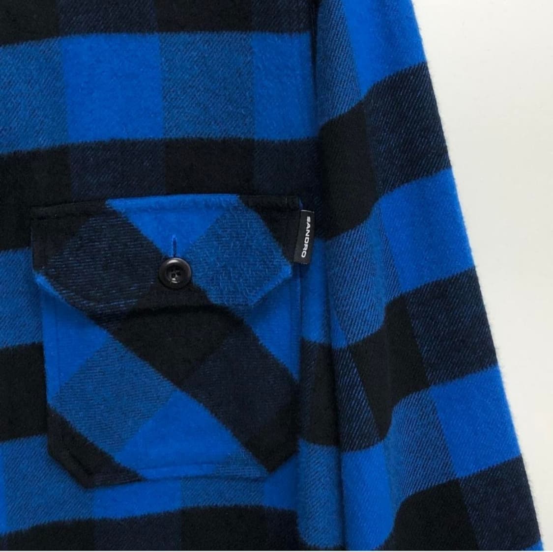 산드로옴므 체크 셔츠자켓/남성L 상품이미지2