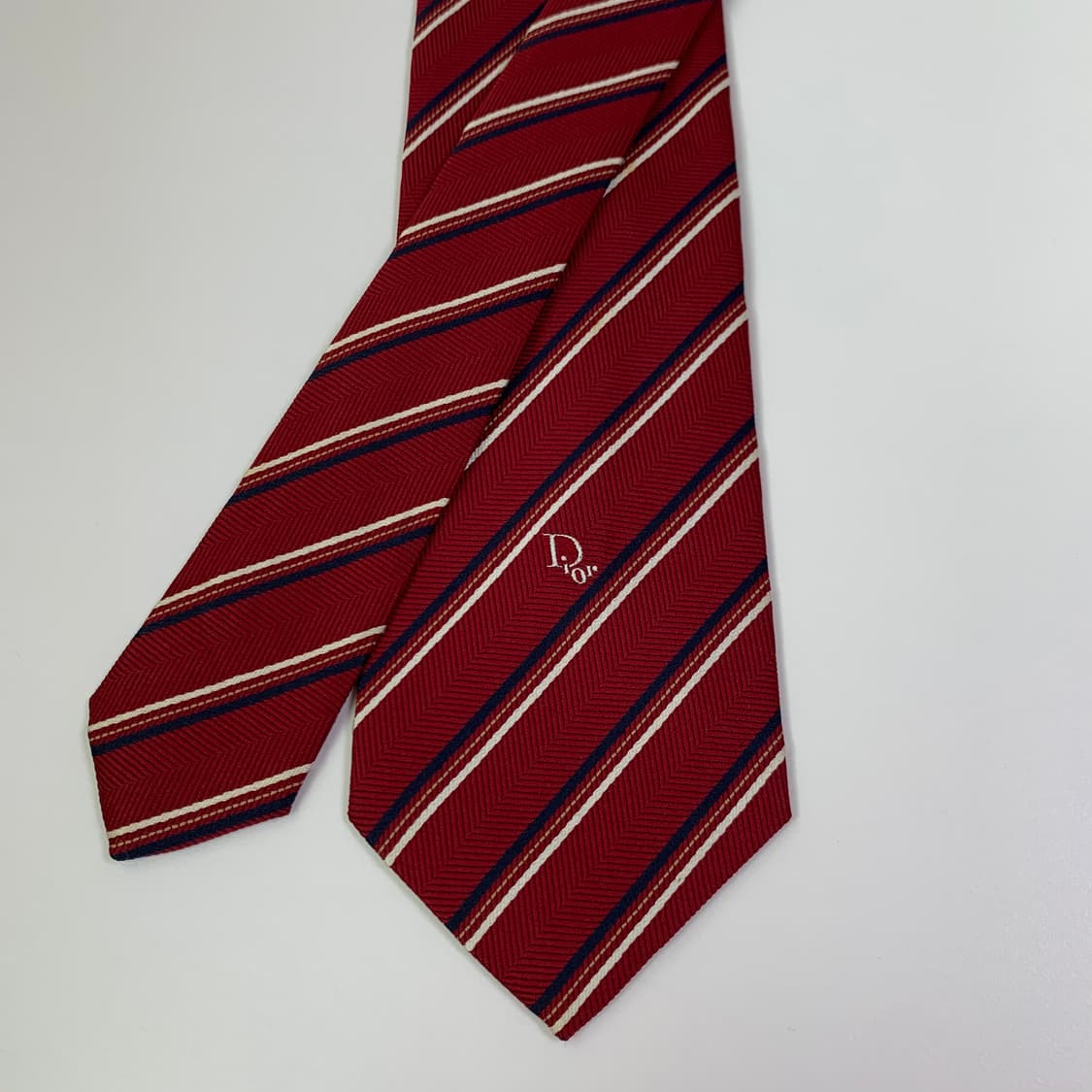 디올(Dior) 스트라이프 넥타이 명품 혼방 A-A+등급 7.5cm 상품이미지4