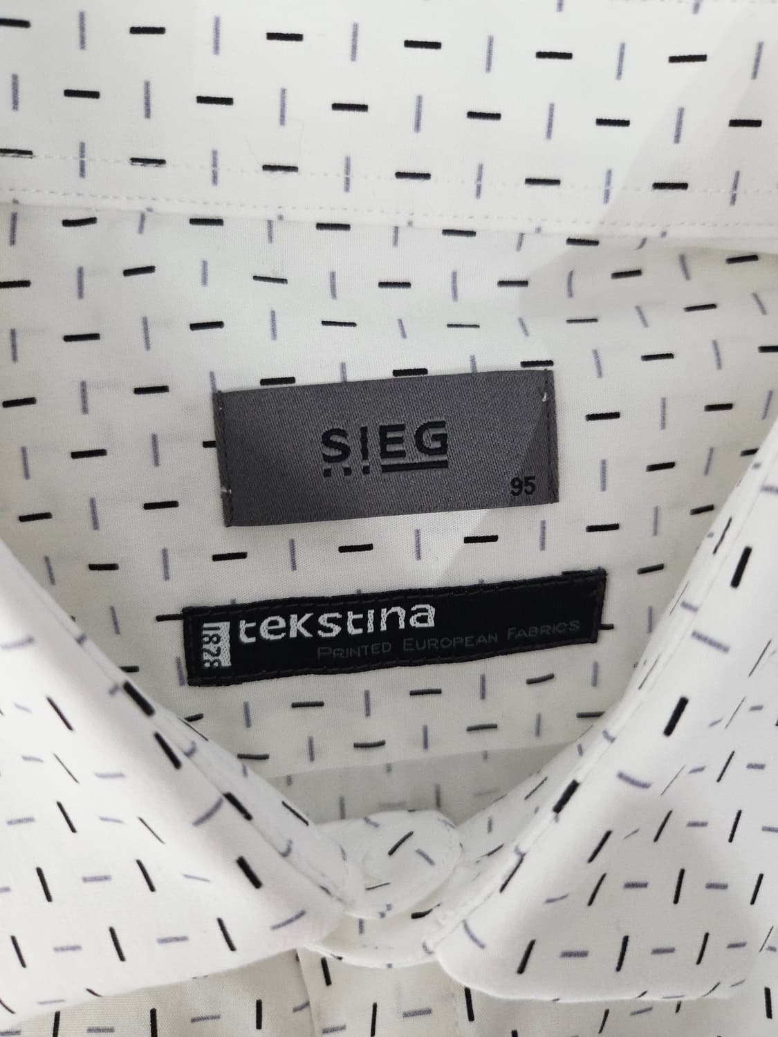 SIEG 지이크 대시 패턴 화이트 긴팔 셔츠 상품이미지7