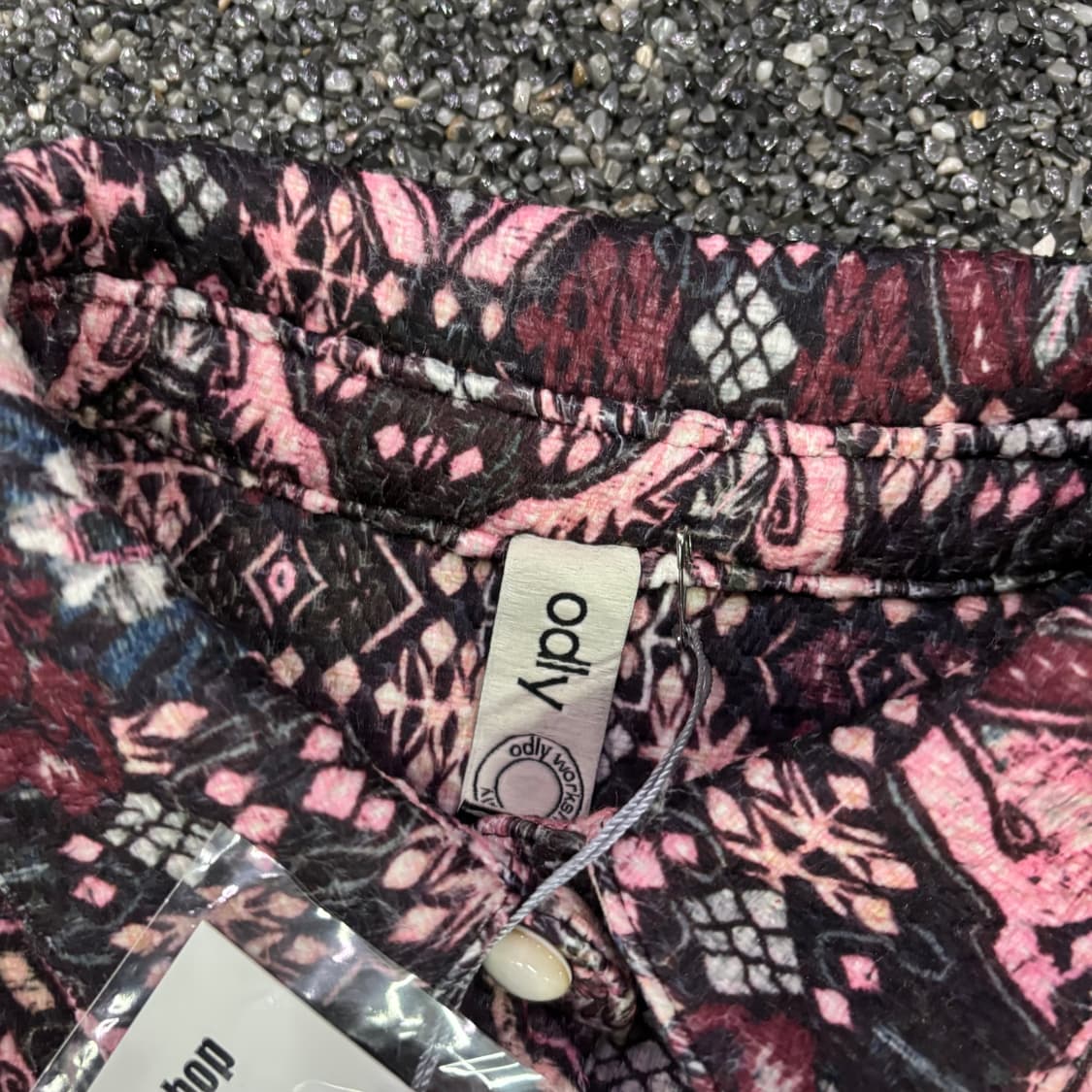 오들리 워크샵 패턴 자켓 상품이미지3