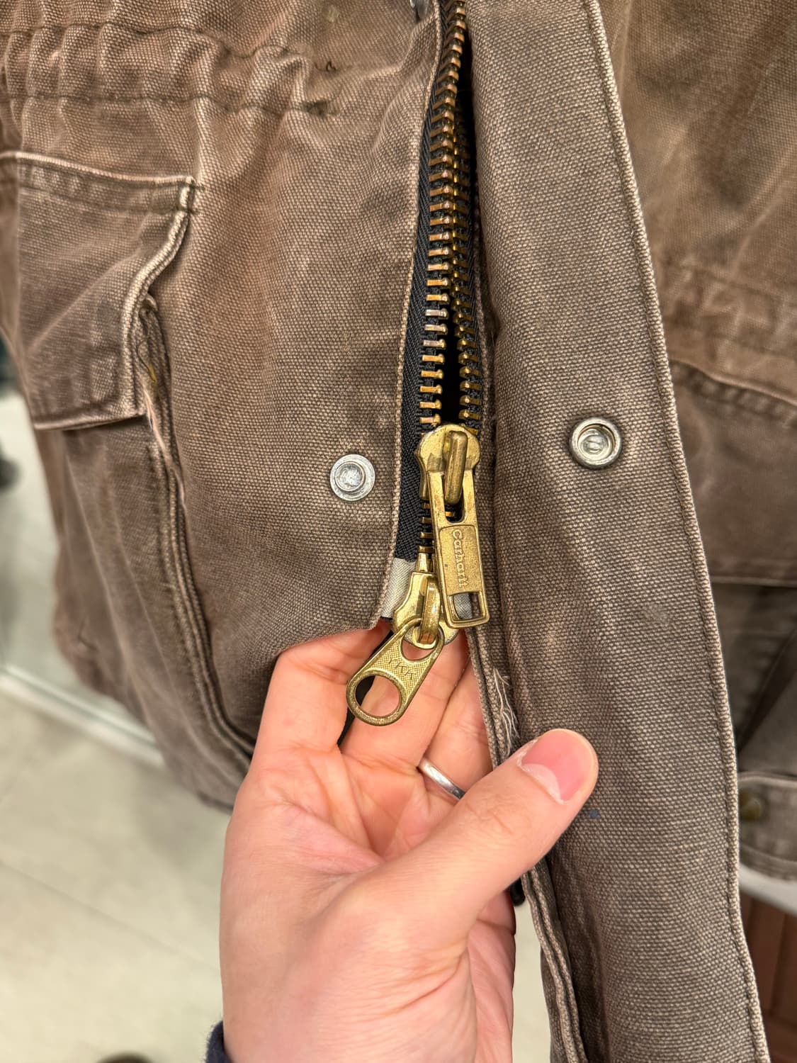 00s Carhartt 칼하트 덕 캔버스 랜치 코트 워크 자켓 상품이미지3