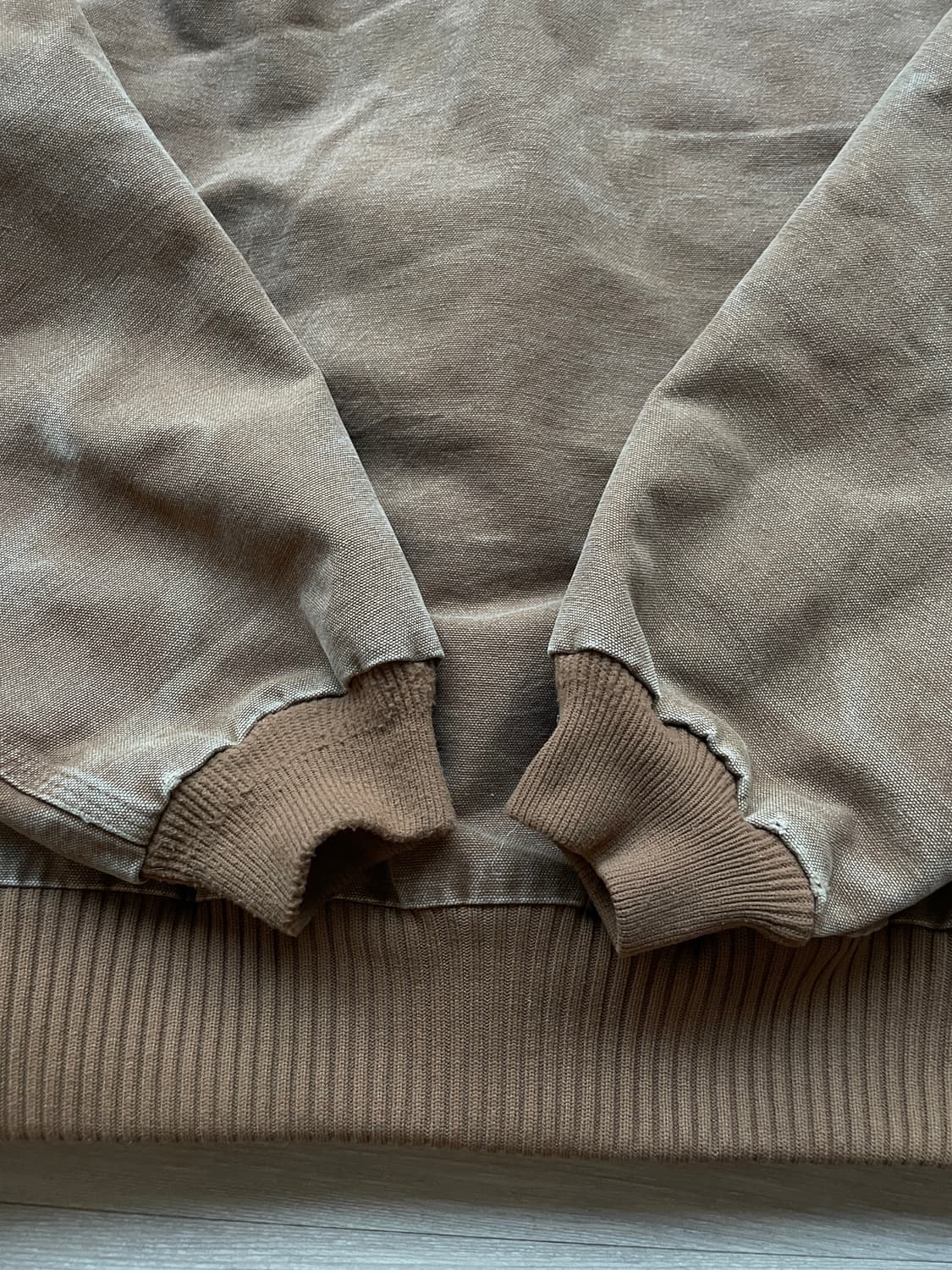 칼하트 j130 BRN 브라운 액티브 자켓 샌드스톤 빈티지 상품이미지8