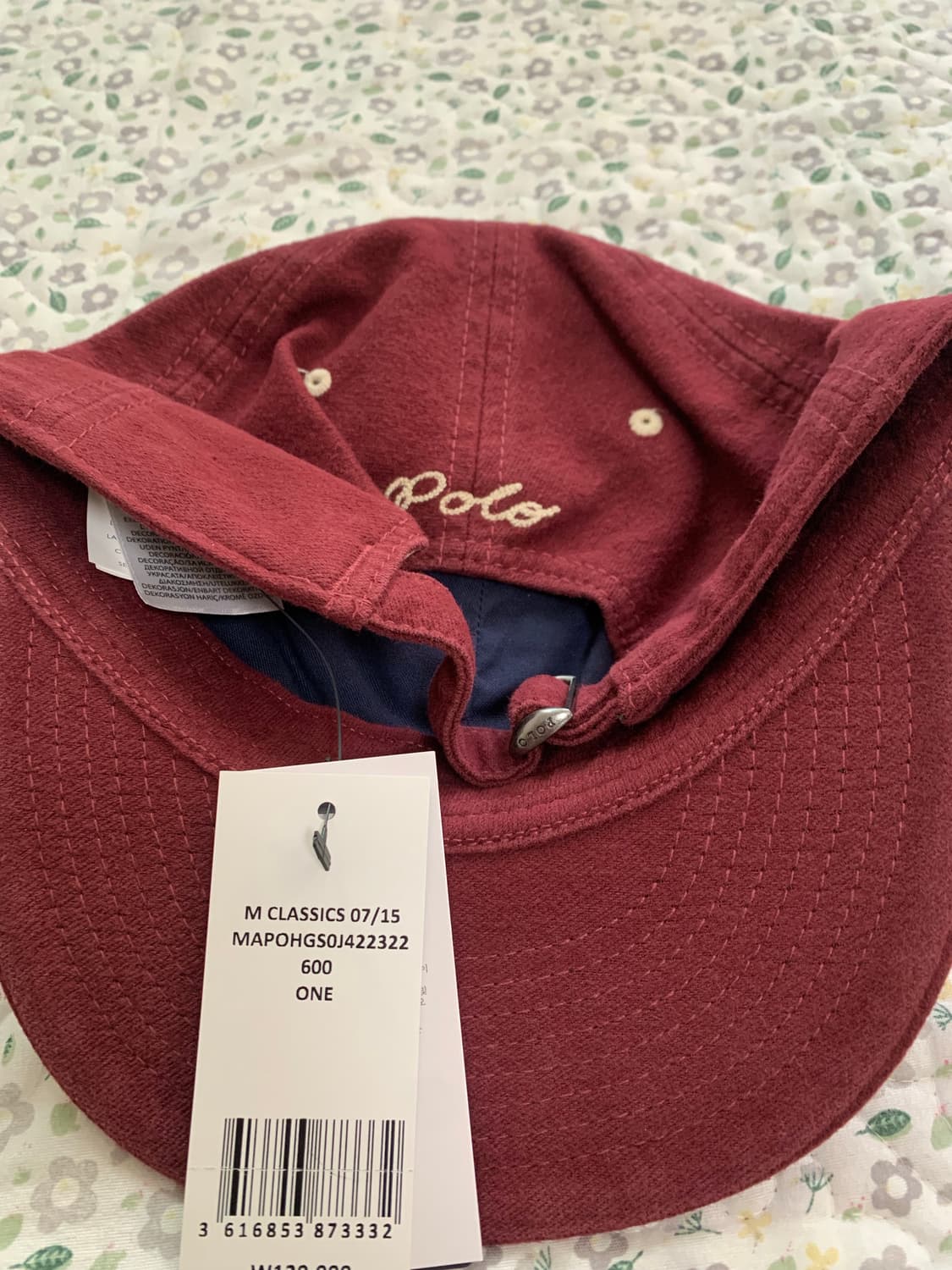 [FREE] 폴로 랄프로렌 25FW 펠트 패치 샤모아 볼 캡 레드 와인 상품이미지3