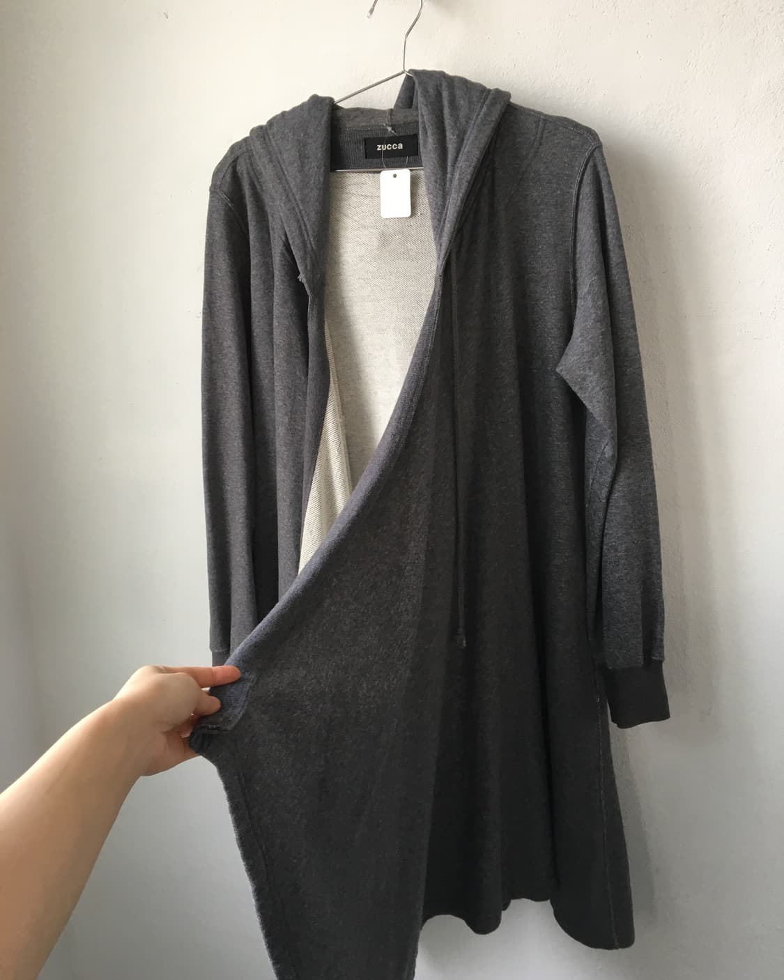 Zucca drape open hood cardigan 상품이미지4