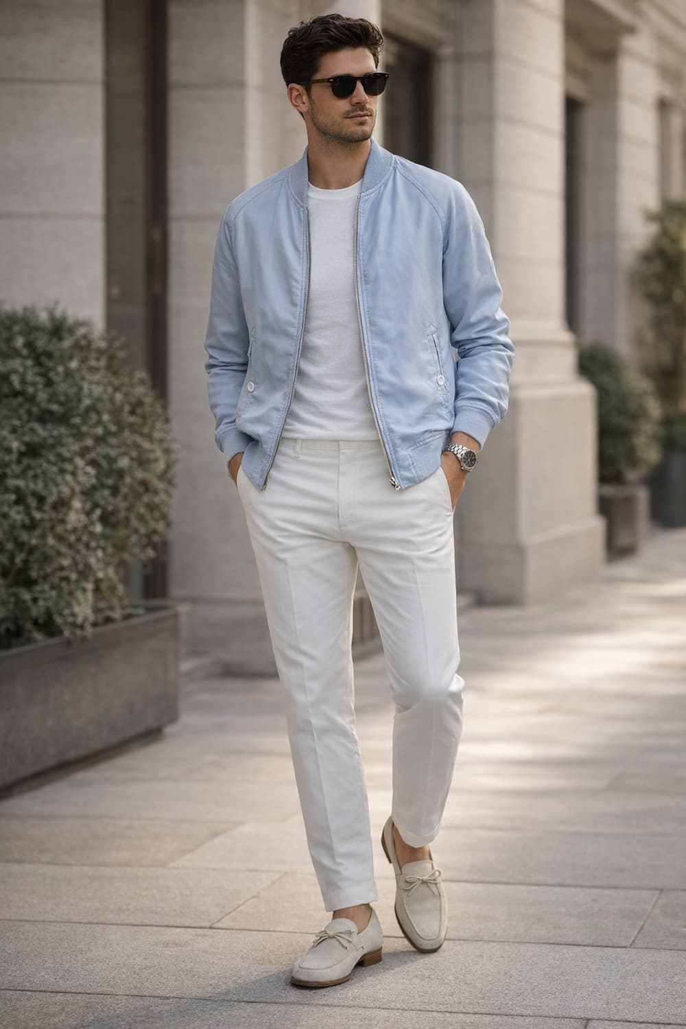 톰포드 실크 100 블루종 봄버 보머 52 54 판매합니다 상품이미지3