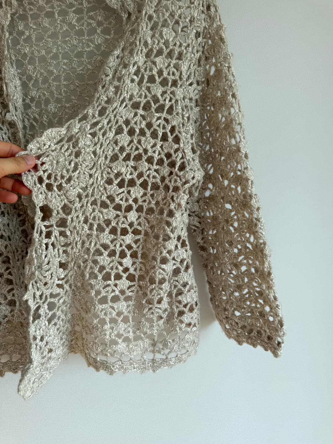 SM2 코튼 니트 시스루 가디건 상품이미지4