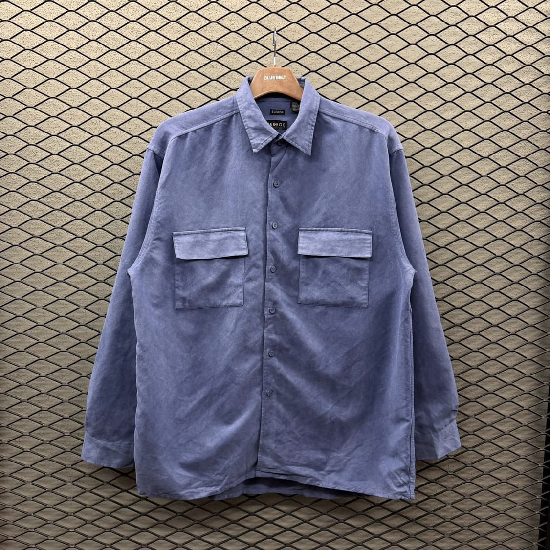 USA VINTAGE 스웨이드셔츠 듀얼 플랩포켓 디테일 블루 상품이미지2