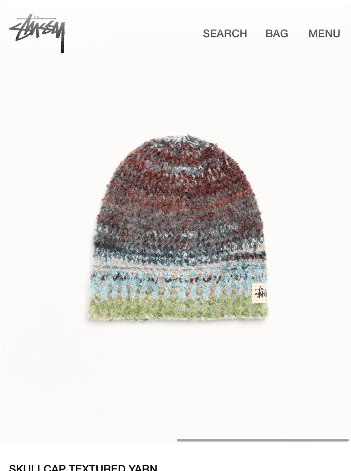 스투시 스컬캡 텍스쳐드 얀 비니 블루 상품이미지2