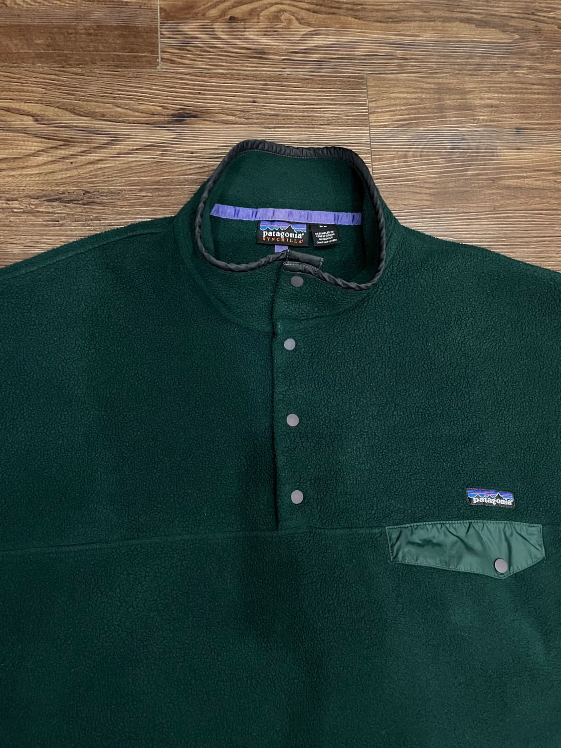 90s 파타고니아 신칠라 후리스 풀오버 그린 상품이미지2