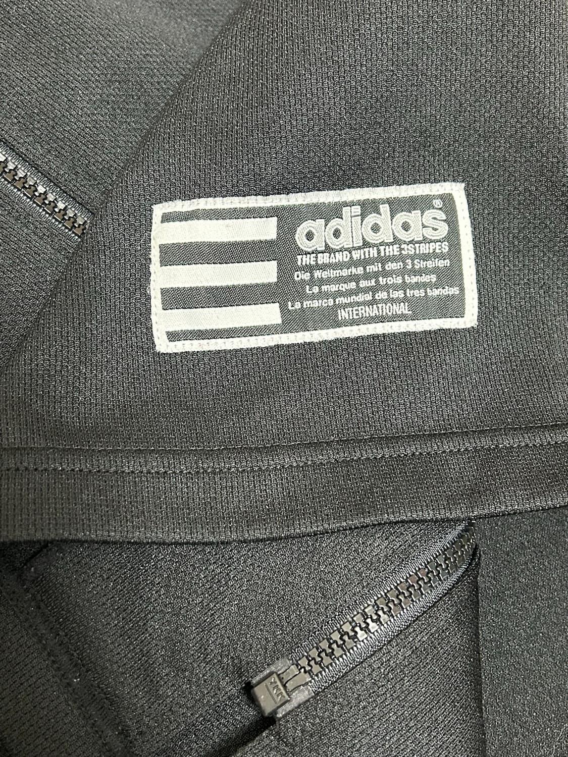 아디다스 데상트 재팬 80s 오버핏 블랙 그레이 후드집업 상품이미지6