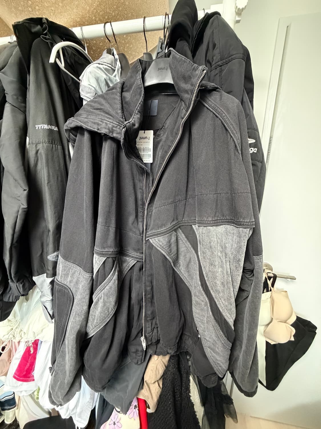 준지 데님 컬러 블록 트랙 점퍼 50 판매합니다 상품이미지3