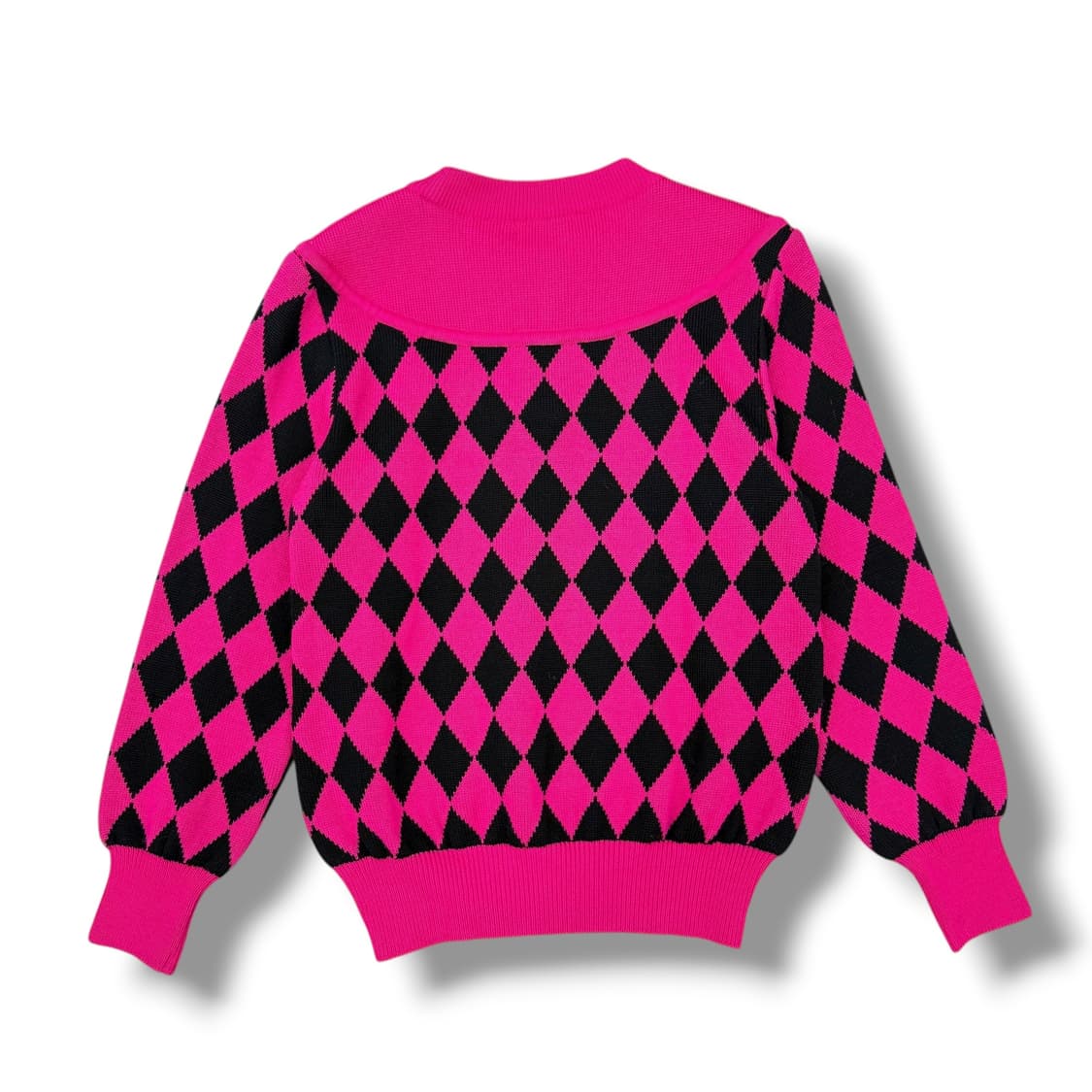 입생로랑 다이아몬드 체커보드 라운드 니트 상품이미지2