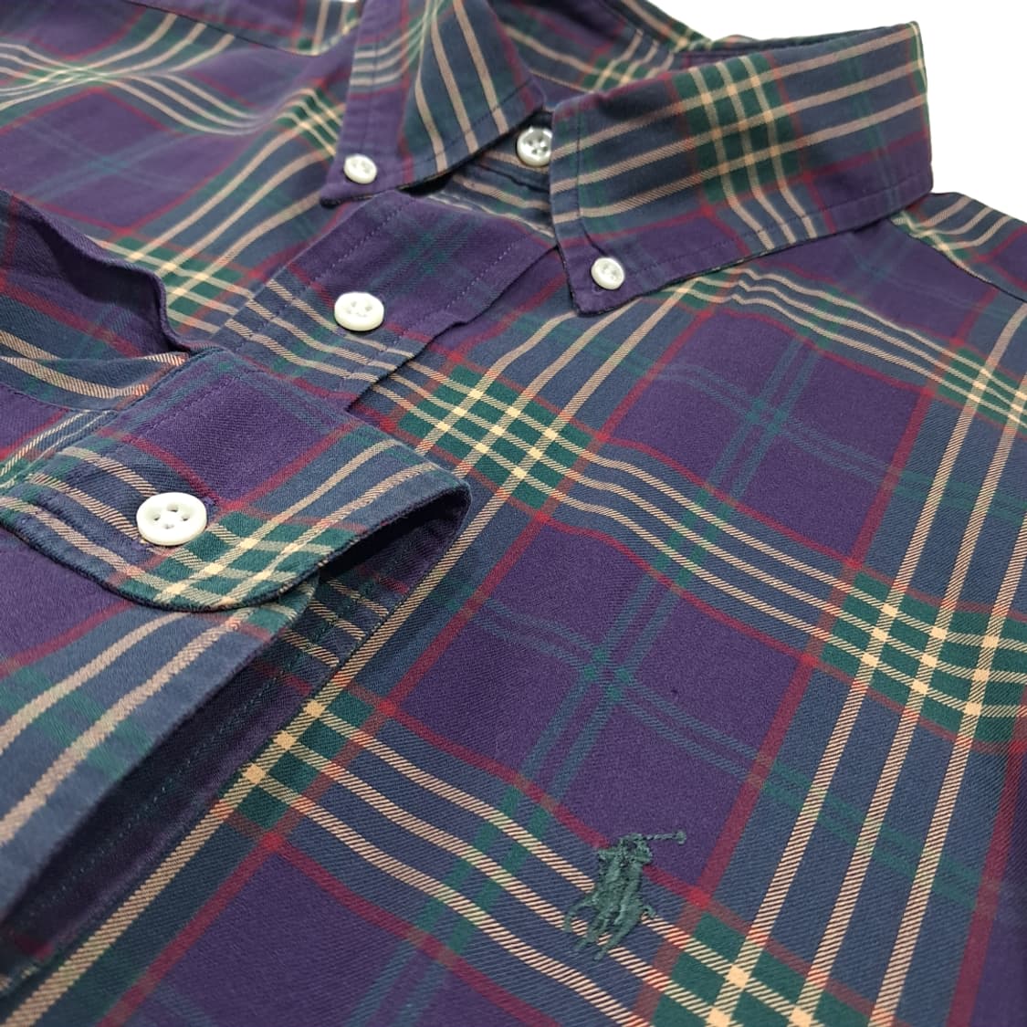 CL948 XL 폴로 90s BLAKE 로얄프레피 타탄체크 셔츠 상품이미지4