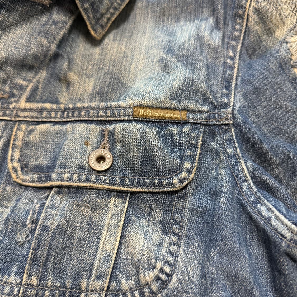 돌체앤가바나 패치워크 빈티지 데님 트러커 자켓 상품이미지4