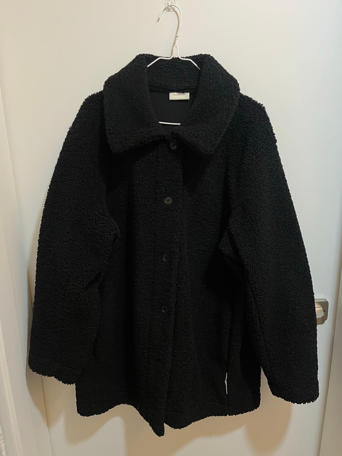 JICHOI COMFORT 지초이 컴포트 23-007 플리스 코트 블랙 상품이미지2