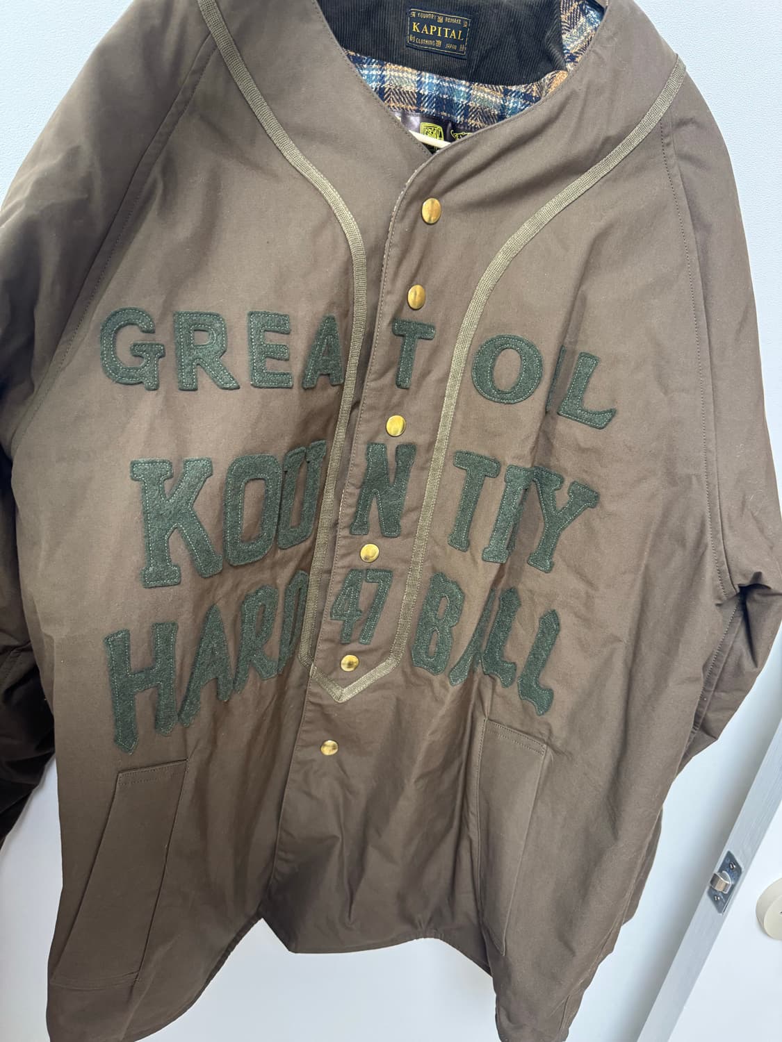 [3] 캐피탈 오일 베이스볼 블루종 베이지 상품이미지2