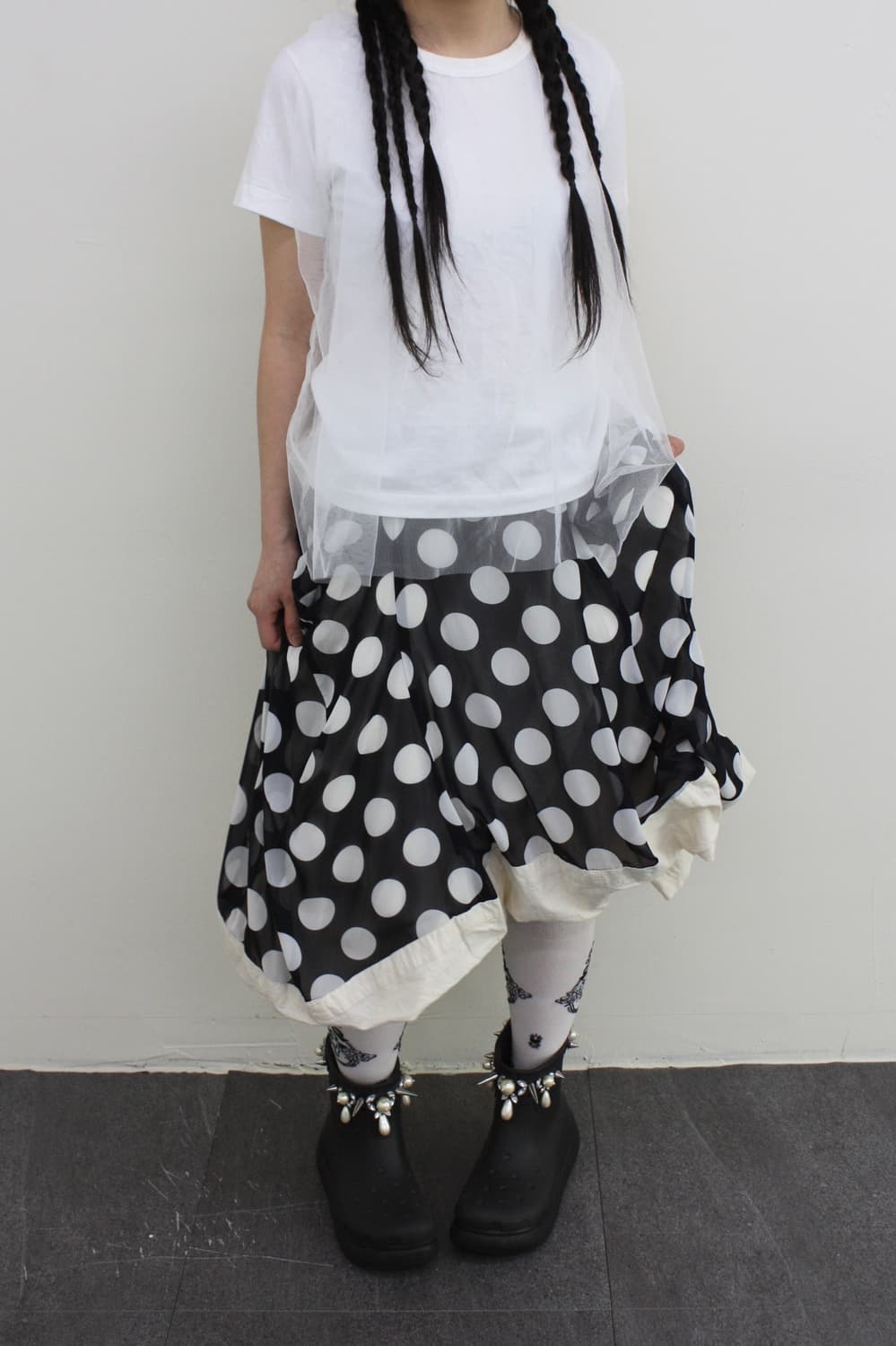 comme des garcons polka dot skirt 상품이미지2