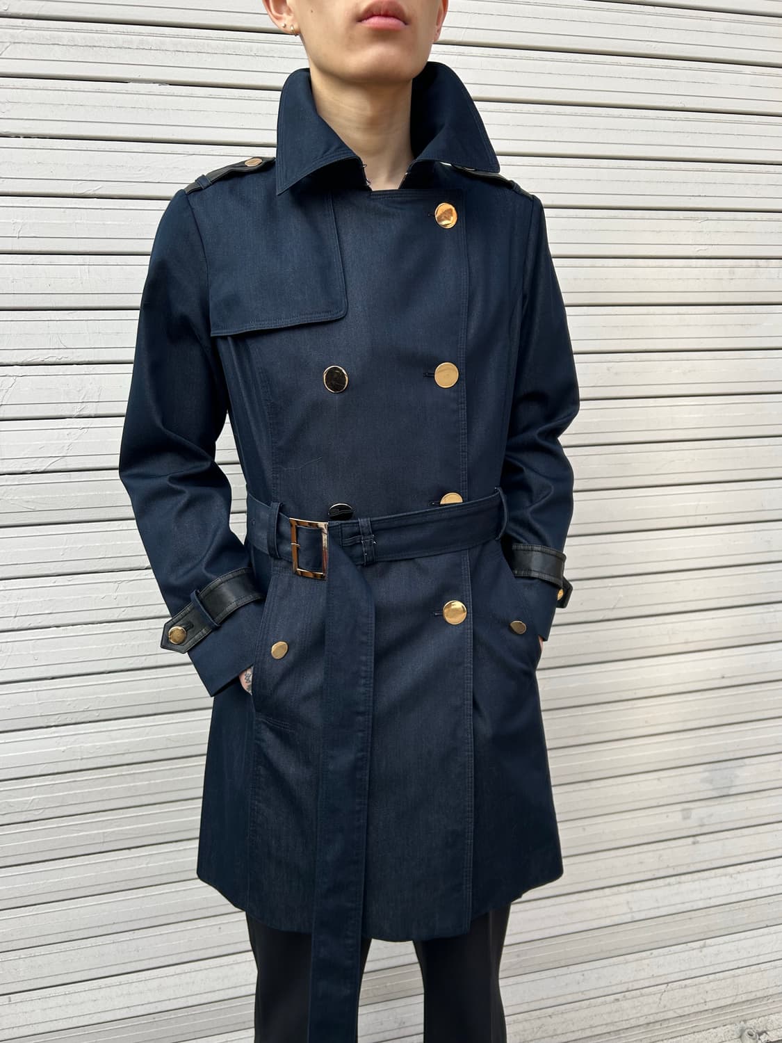 돌체앤가바나 데님코티드 트렌치코트 상품이미지1