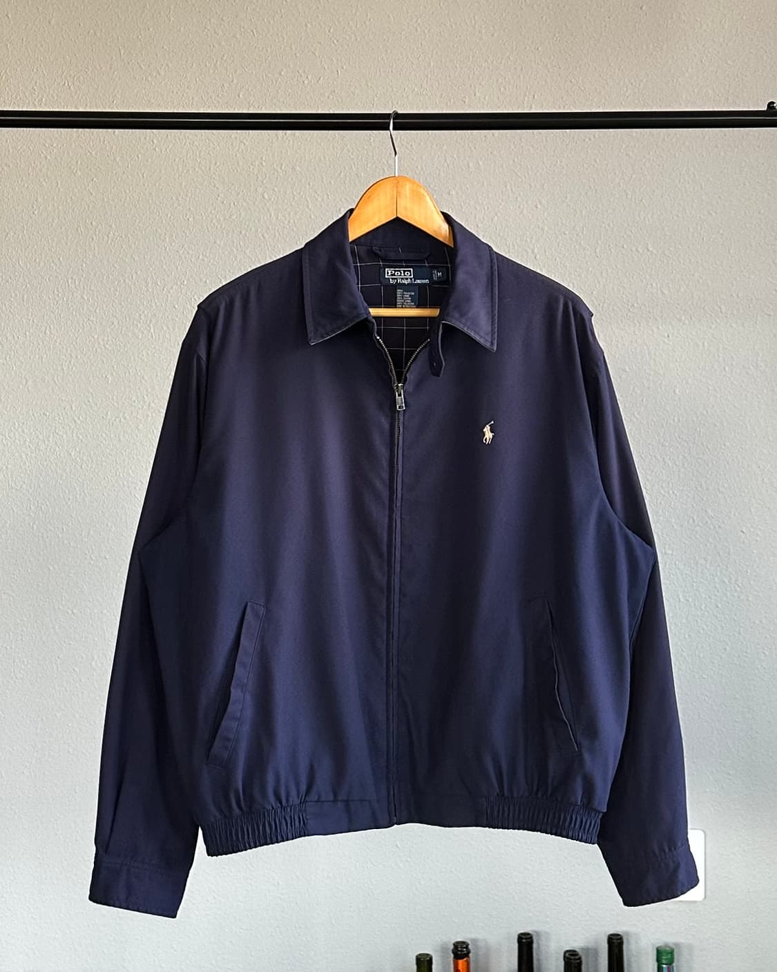 [M-L]폴로 랄프로렌 체크 라이닝 바이스윙 블루종 자켓 상품이미지1