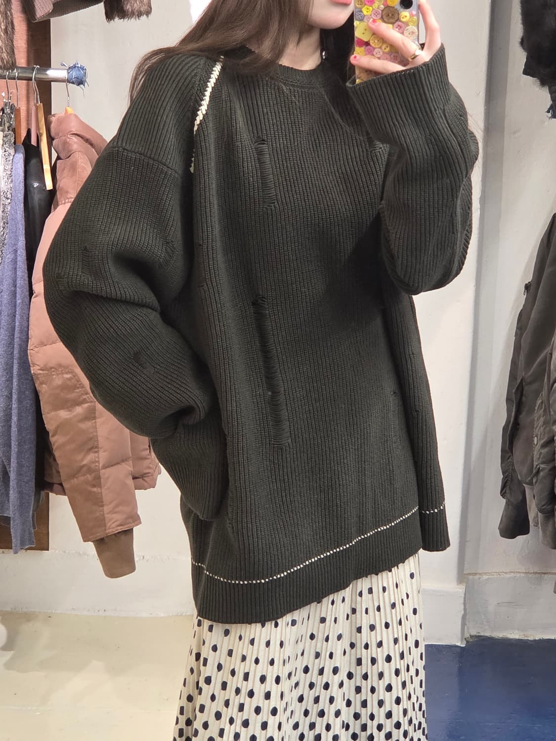 Juun.J 준지 데미지드 디스트레스드 니트 상품이미지1