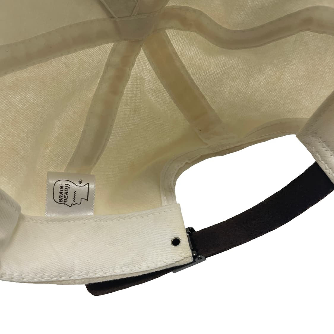 브레인데드 플란넬 울 캡 아이보리/브라운 상품이미지3