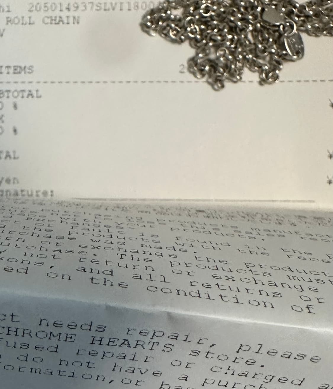 크롬하츠 롤체인 18인치 상품이미지2