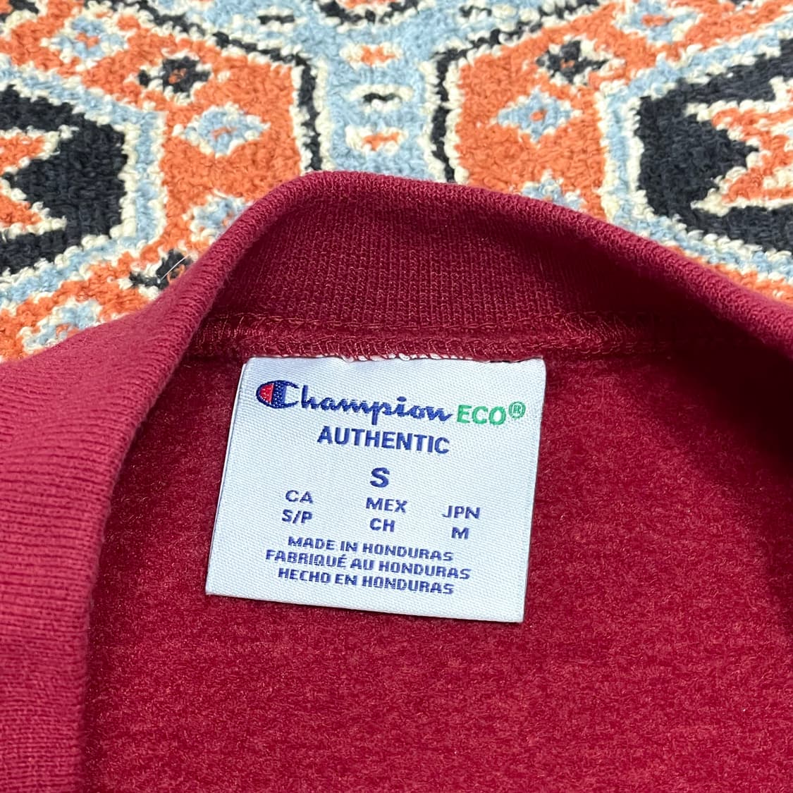 챔피온 USA 아이오와주 로고 레드 기모 맨투맨 남성S 상품이미지5