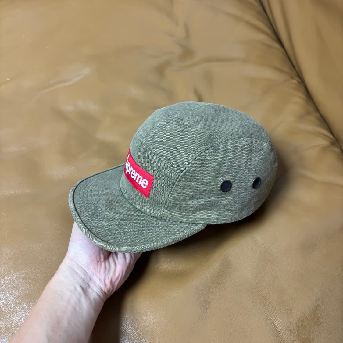 Supreme 슈프림 스톤 워시드 올리브 카키 캠프캡 모자 상품이미지4