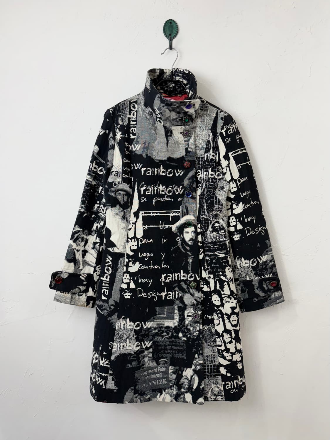 Desigual 풀 프린트 하이넥 코트 상품이미지1