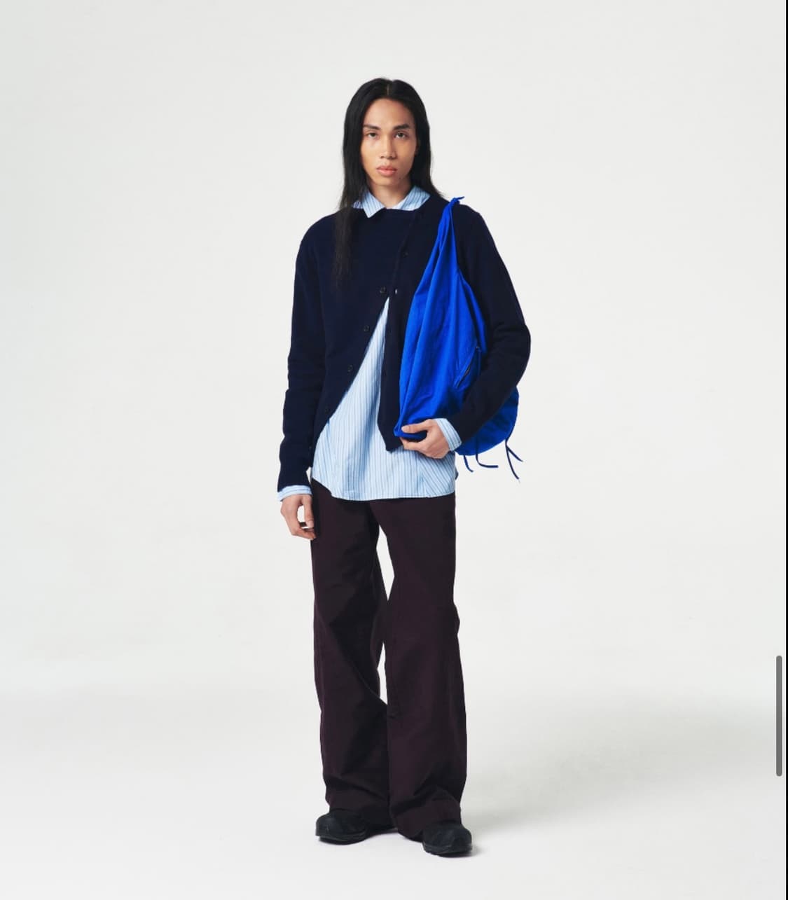 누마레ee 투웨이 가디건 네이비 새상품 L 상품이미지3