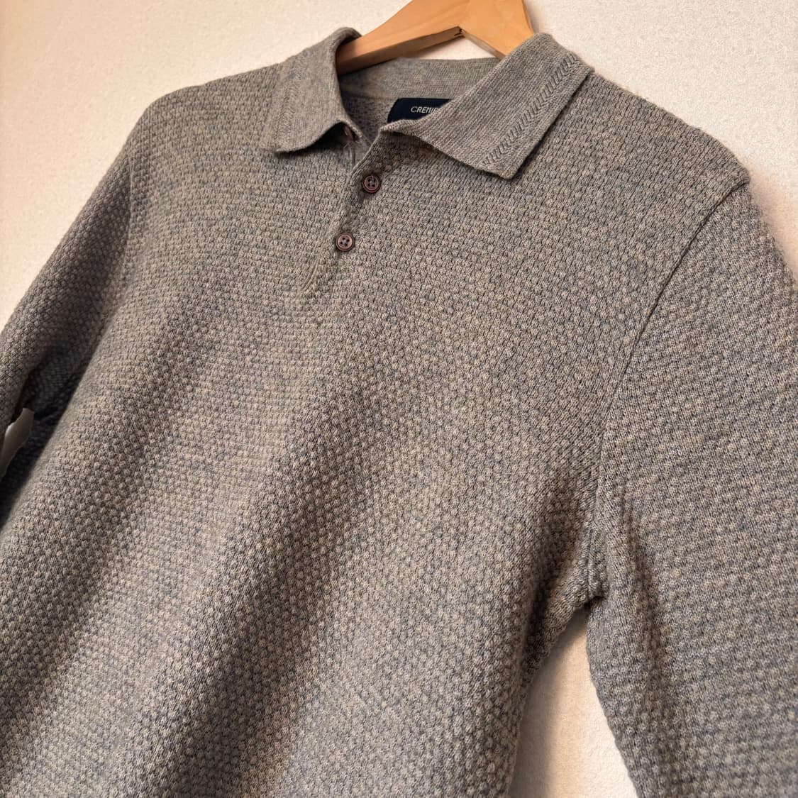 크레뮤 100 캐시미어 니트 카라 입체적인 패턴 미니멀 상품이미지5