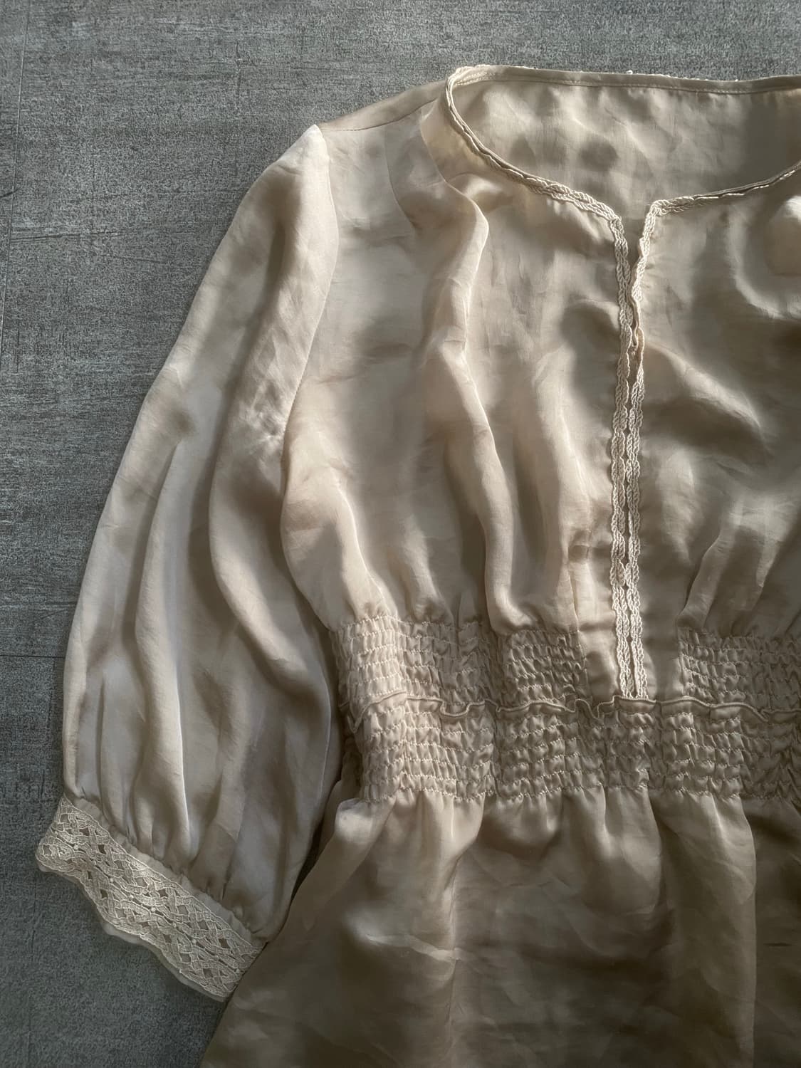 일본빈티지 Loiseplanet 달천깔페어리 프린세스 곱창블라우스 상품이미지2