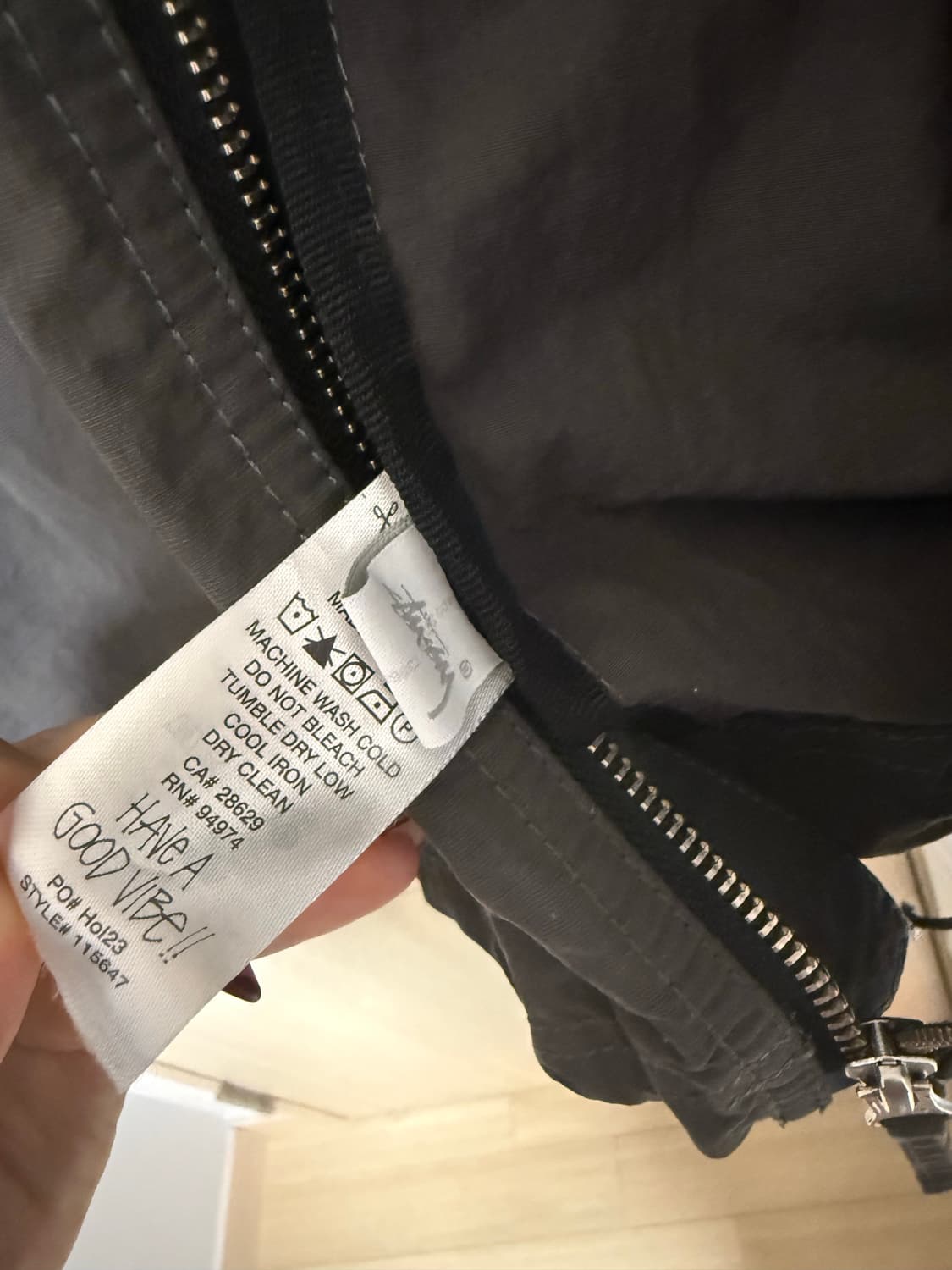 스투시 웨이브 다이 비치 쉘 자켓 블랙 M 상품이미지6