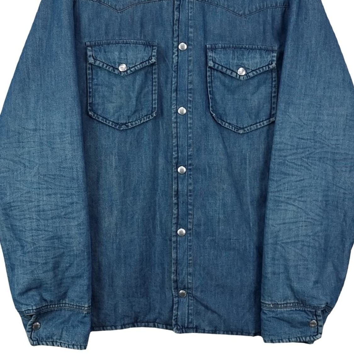 [데님앤서플라이] 웨스턴 데님 셔츠 패딩 자켓 P01319 상품이미지5