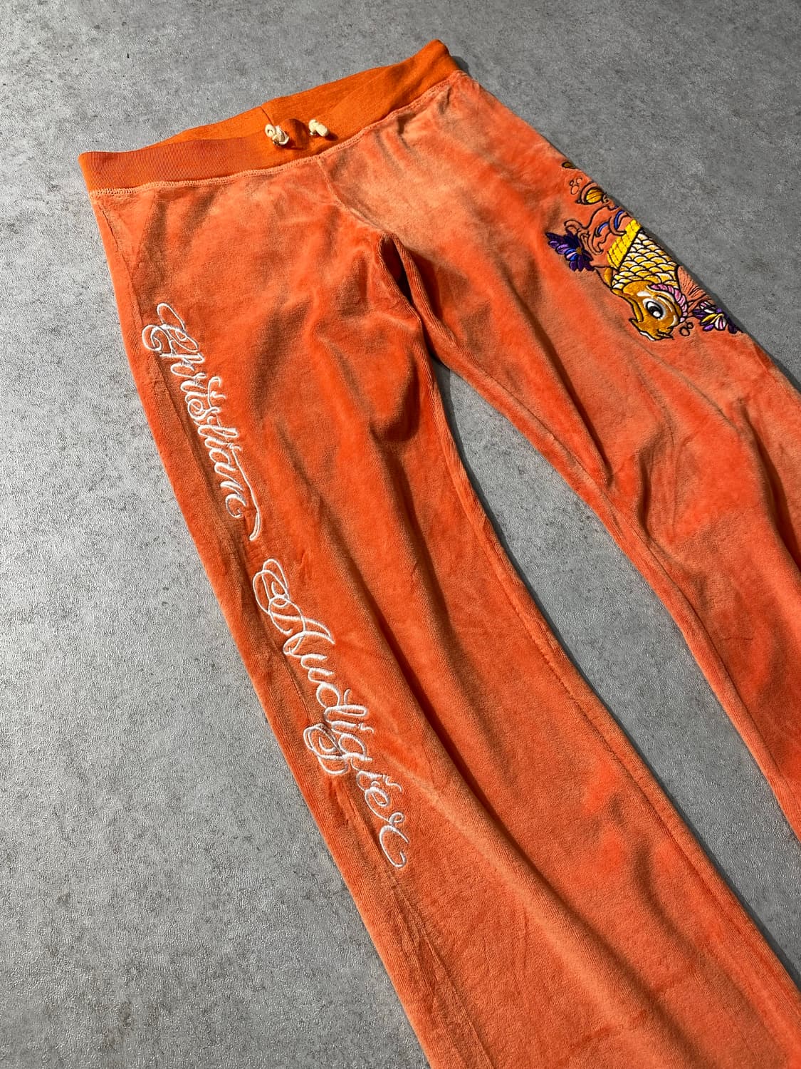[M] Christian Audigier 오리엔탈 자수 벨루어 팬츠 상품이미지2