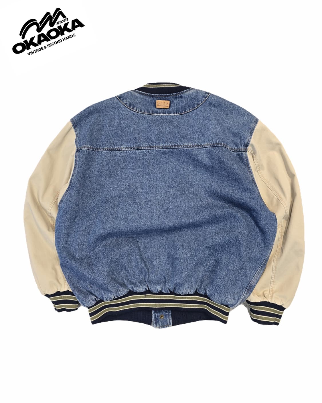 90's gear 데님 바시티 자켓 상품이미지2