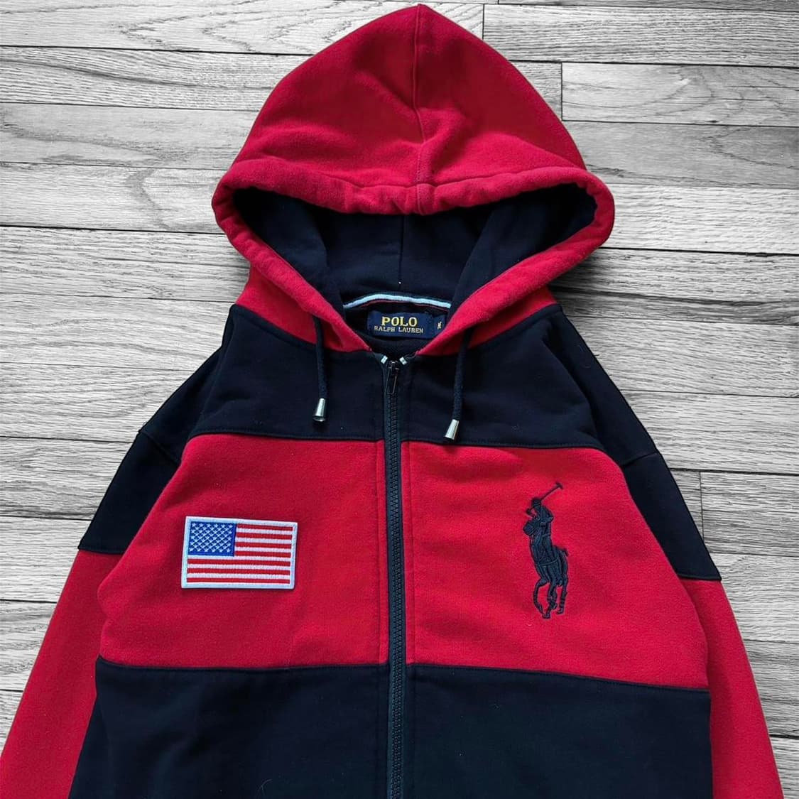 폴로 랄프로렌 빅 포니 USA 컬러블록 후드 집업 상품이미지3