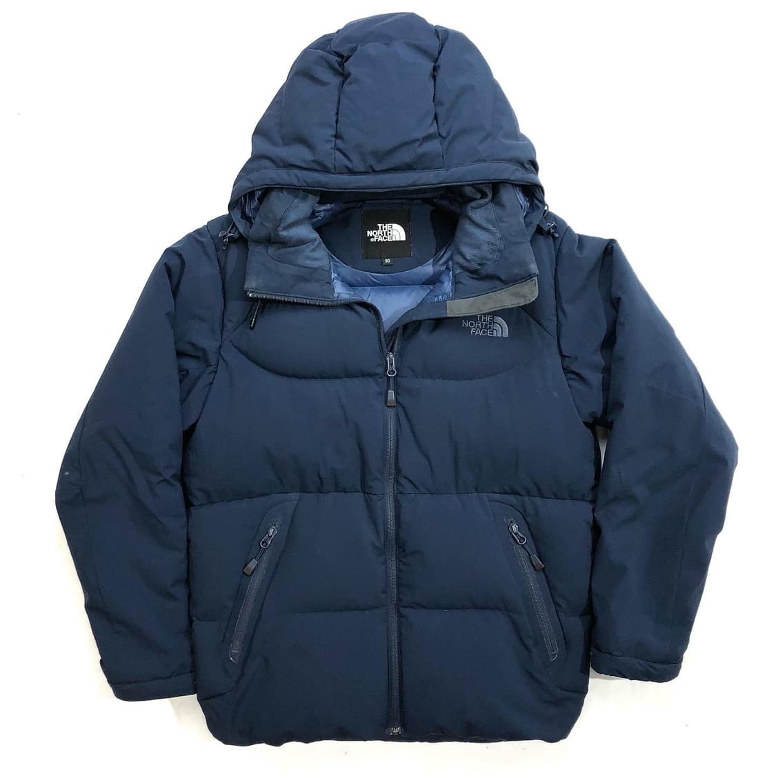 노스페이스 네이비 후드 숏패딩 상품이미지1