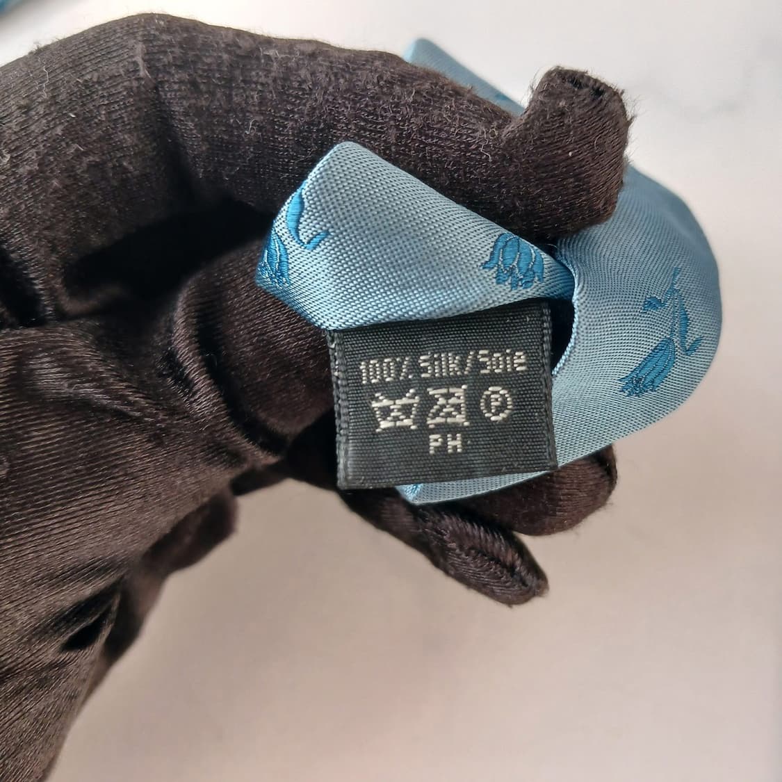 던힐 실크 블루 플라워 자카드 넥타이 9.3cm A등급 A19587
 상품이미지10