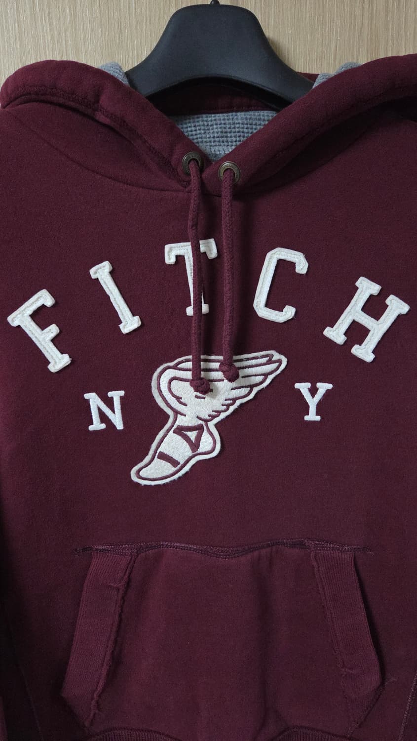 (착샷) 아베크롬비 후드 티셔츠 버건디 상품이미지3