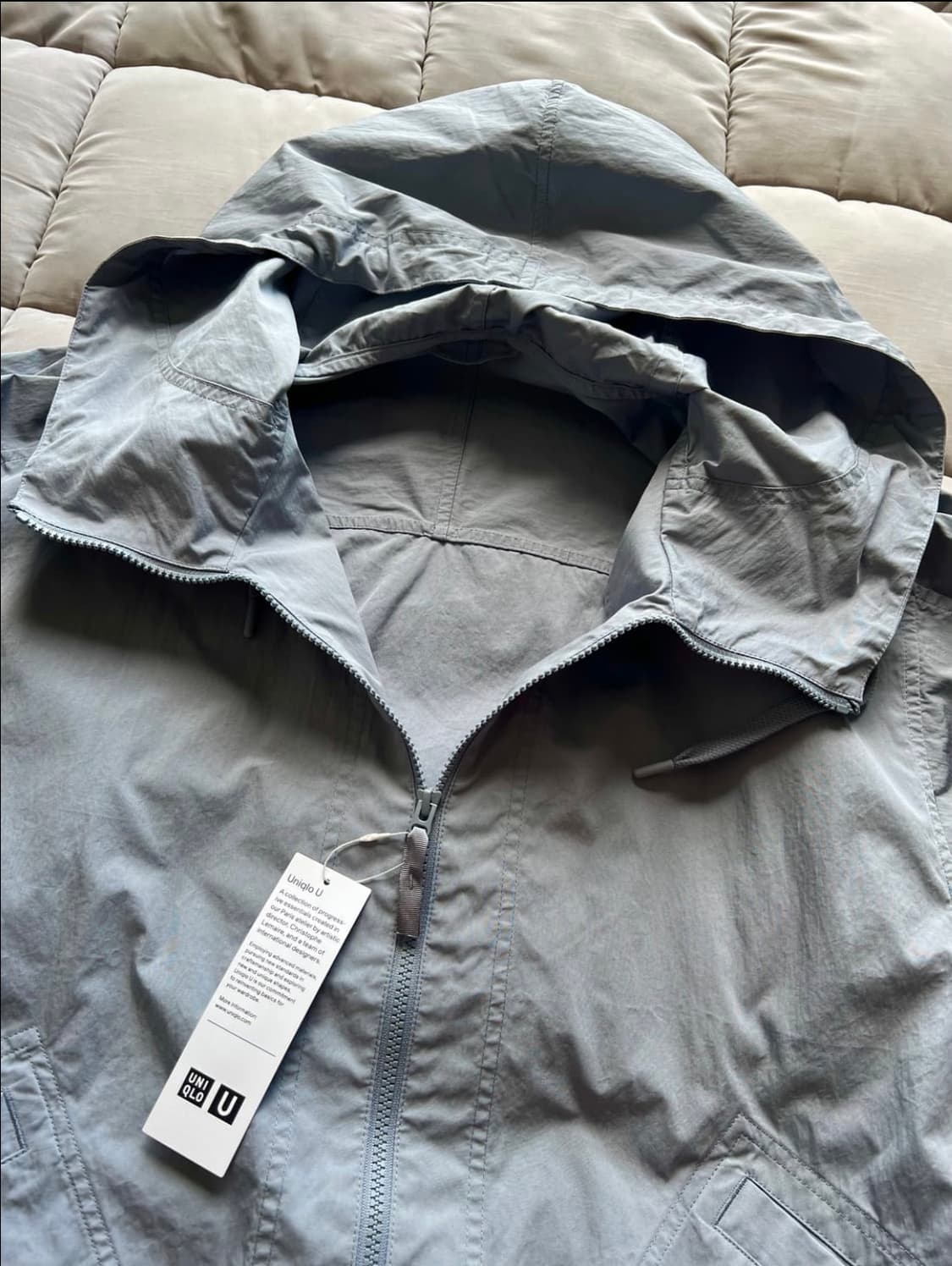 유니클로 U 후드 블루종 바람막이 그레이 상품이미지2