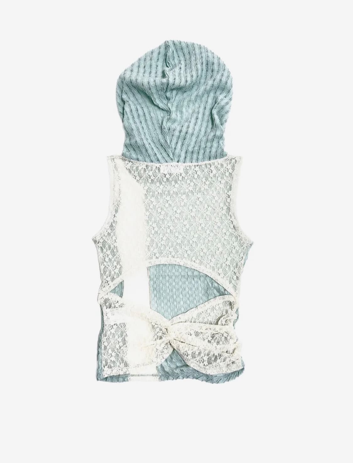 솜속 KYLE LACE HOODED TOP_MINT 상품이미지6